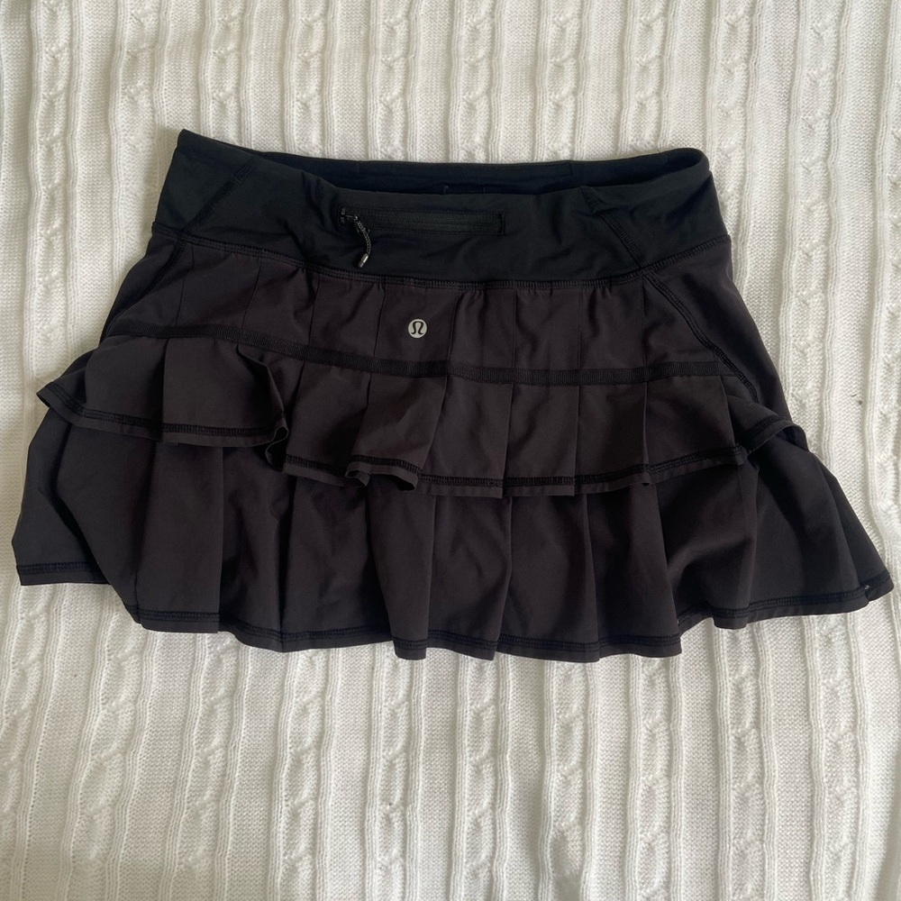 Black Ruffle Lululemon Skort - Picture 2 of 6